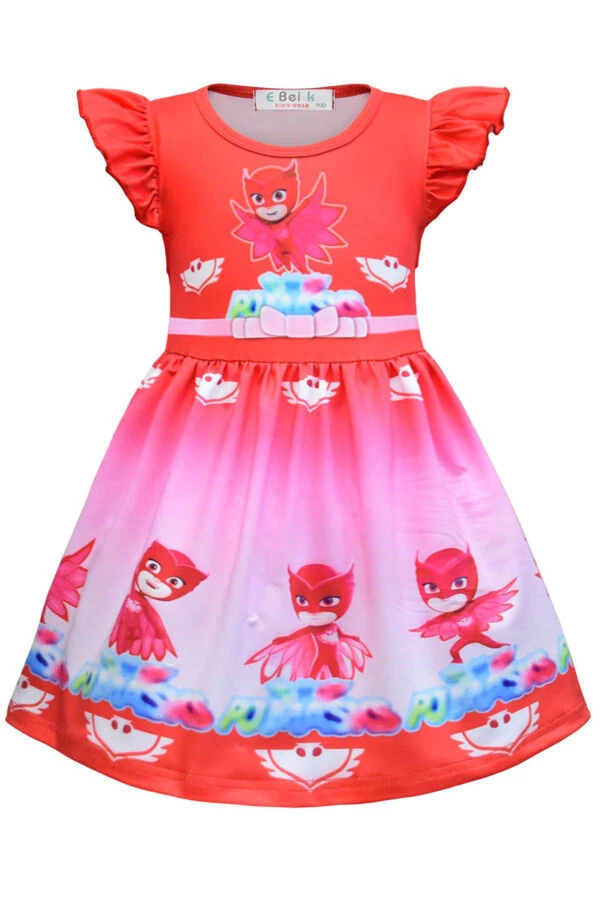Hallowitch Costumes PJ Masks Owlette Dress For Girls Girls' 3 Hallowitch Costumes PJ Masks Owlette Dress For Girls Girls'