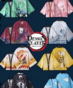 Hallowitch Costumes Kid's Demon Slayer Haori Kimono Costumes