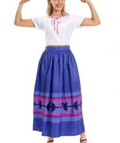 Hallowitch Costumes Encanto Luisa Madrigal Dress Costume For Adults And Kids 2-Piece Girls'