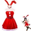 Hallowitch Costumes Christmas Cosplay Mai Sakurajima Bunny Dress Costume Women's 2 Hallowitch Costumes Christmas Cosplay Mai Sakurajima Bunny Dress Costume Women's