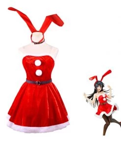 Hallowitch Costumes Christmas Cosplay Mai Sakurajima Bunny Dress Costume Women's