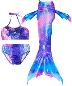 Hallowitch Costumes Girls' Mermaid Tail For Swimming Kids Swimsuit-Sunset