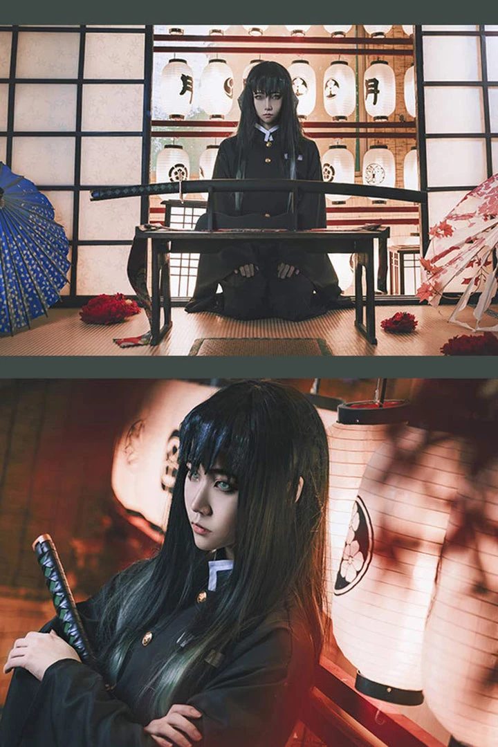 Hallowitch Costumes Demon Slayer Muichirou Tokitou Cosplay Costume Adult Women's 6 Hallowitch Costumes Demon Slayer Muichirou Tokitou Cosplay Costume Adult Women's