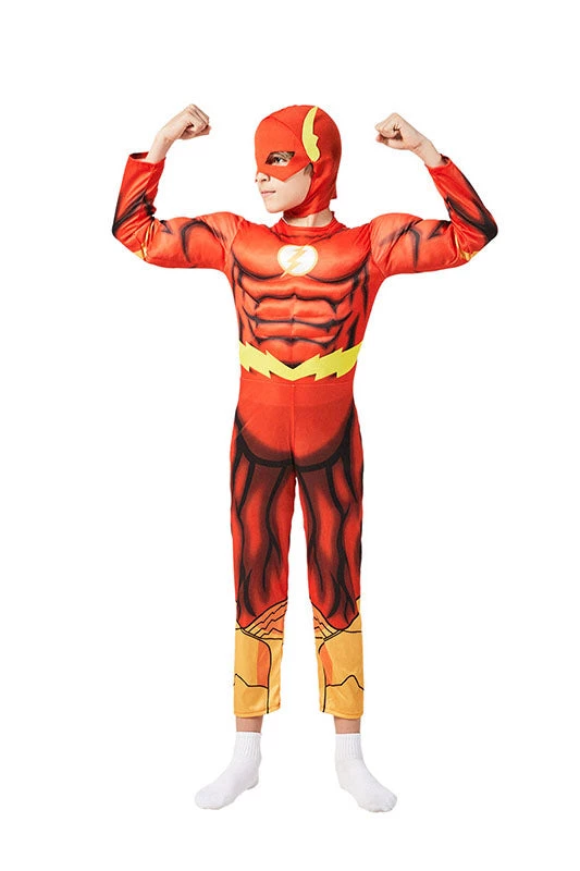 Hallowitch Costumes DC New Flash Bodysuit Costume For Kids 3 Hallowitch Costumes DC New Flash Bodysuit Costume For Kids