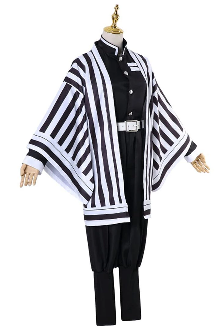 Hallowitch Costumes Obanai Iguro Cosplay Demon Killer Vanquisher Costume Kimono For Adult Men's 4 Hallowitch Costumes Obanai Iguro Cosplay Demon Killer Vanquisher Costume Kimono For Adult Men's