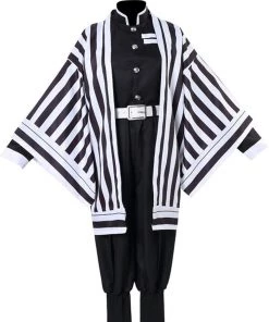 Hallowitch Costumes Obanai Iguro Cosplay Demon Killer Vanquisher Costume Kimono For Adult Men's