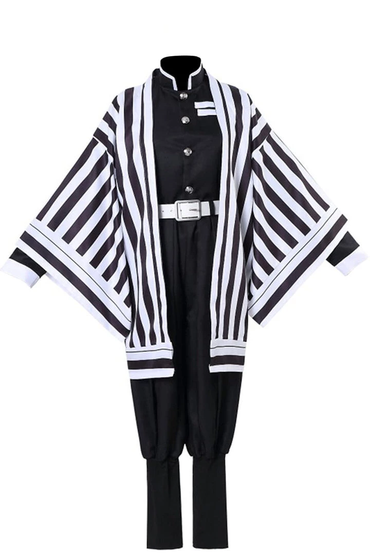 Hallowitch Costumes Obanai Iguro Cosplay Demon Killer Vanquisher Costume Kimono For Adult Men's 3 Hallowitch Costumes Obanai Iguro Cosplay Demon Killer Vanquisher Costume Kimono For Adult Men's