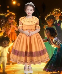 Hallowitch Costumes Girls' Pepa Encanto Costume Pepa Madrigal Dress For Kids