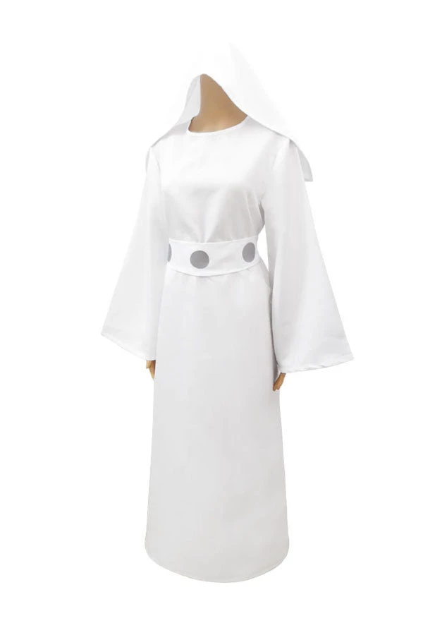 Hallowitch Costumes Star Wars Princess Leia White Dress Costume Women's 4 Hallowitch Costumes Star Wars Princess Leia White Dress Costume Women's