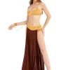 Hallowitch Costumes Princess Leia Slave Costume Sexy Gold Bikini Outfit