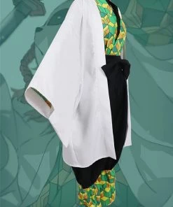 Hallowitch Costumes Men's Demon Slayer Sabito Costume Cosplay Kimono Outfit For Adult