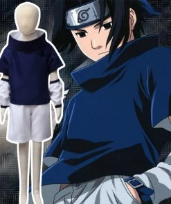 Hallowitch Costumes Cosplay Sasuke Uchiha Blue Sleeve Set Costume For Adult And Kids