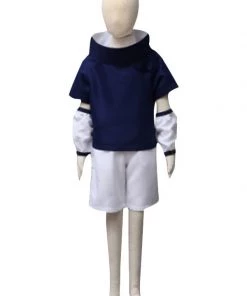 Hallowitch Costumes Cosplay Sasuke Uchiha Blue Sleeve Set Costume For Adult And Kids