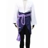 Hallowitch Costumes Men's Cosplay Sasuke Uchiha White Costume Set For Adult 2 Hallowitch Costumes Men's Cosplay Sasuke Uchiha White Costume Set For Adult