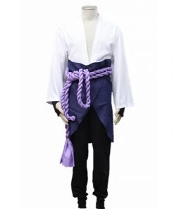 Hallowitch Costumes Men's Cosplay Sasuke Uchiha White Costume Set For Adult
