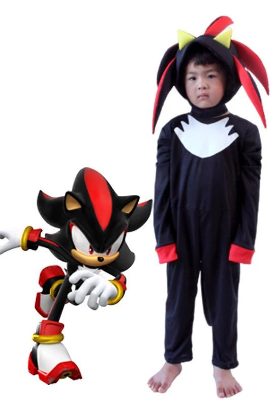 Hallowitch Costumes Shadow Sonic The Hedgehog Costume For Kids 3 Hallowitch Costumes Shadow Sonic The Hedgehog Costume For Kids