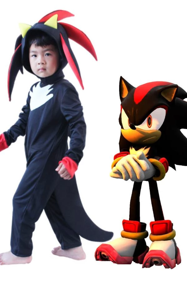 Hallowitch Costumes Shadow Sonic The Hedgehog Costume For Kids 4 Hallowitch Costumes Shadow Sonic The Hedgehog Costume For Kids