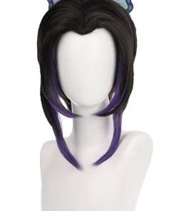 Hallowitch Costumes Shinobu Kocho Wig Cosplay Costume - Demon Slayer Kimetsu No Yaiba