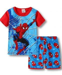 Hallowitch Costumes Boys Spiderman Pajamas Short Sleeve