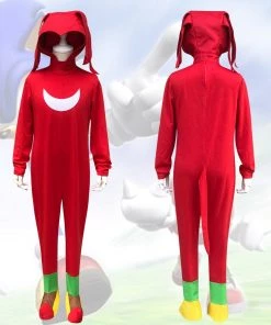Hallowitch Costumes Knuckles The Echidna Costume-Sonic The Hedgehog Movie Costume For Kids