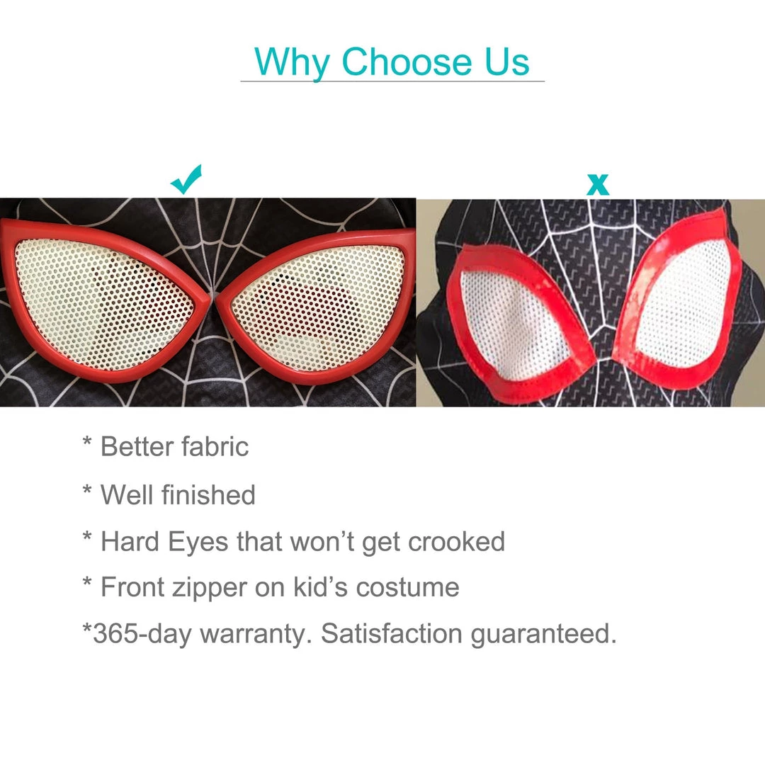 Hallowitch Costumes Boys' Miles Morales Suit Spider Man Costume For Boys And Adult Men 5 Hallowitch Costumes Boys' Miles Morales Suit Spider Man Costume For Boys And Adult Men