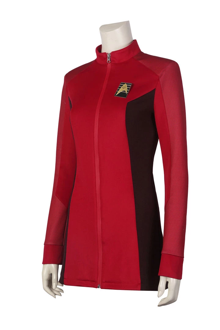 Hallowitch Costumes Star Trek Red Uniform Cosplay Costume High Quality Women's 4 Hallowitch Costumes Star Trek Red Uniform Cosplay Costume High Quality Women's