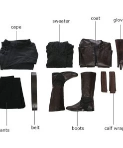 Hallowitch Costumes Men's Luke Skywalker Cosplay Black Costume, Star Wars The Last Jedi Outfit