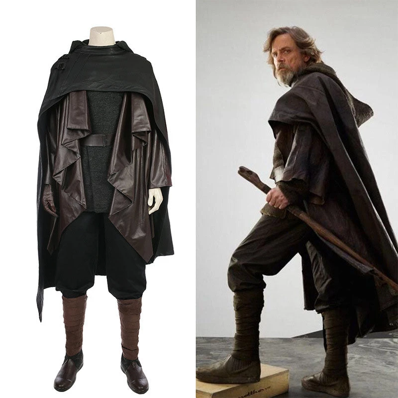 Hallowitch Costumes Men's Luke Skywalker Cosplay Black Costume, Star Wars The Last Jedi Outfit 6 Hallowitch Costumes Men's Luke Skywalker Cosplay Black Costume, Star Wars The Last Jedi Outfit
