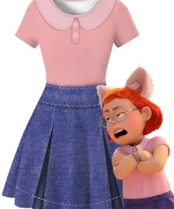 Hallowitch Costumes Girls' Turning Red Mei Lee Costume Pink