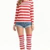 Hallowitch Costumes Where's Waldo Costume Striped Shirt For Adult And Kids