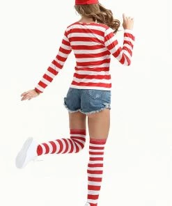 Hallowitch Costumes Where's Waldo Costume Striped Shirt For Adult And Kids 9 Hallowitch Costumes Where's Waldo Costume Striped Shirt For Adult And Kids