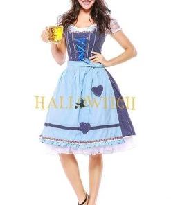 Hallowitch Costumes Women's German Beer Fest Oktoberfest Lederhosen Kostüm, Traditional Bavarian Adult Costume