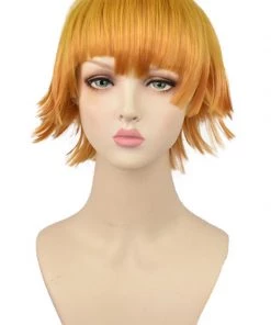 Hallowitch Costumes Zenitsu Agatsuma Wig Cosplay Costume - Demon Slayer Kimetsu No Yaiba