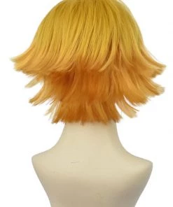 Hallowitch Costumes Zenitsu Agatsuma Wig Cosplay Costume - Demon Slayer Kimetsu No Yaiba